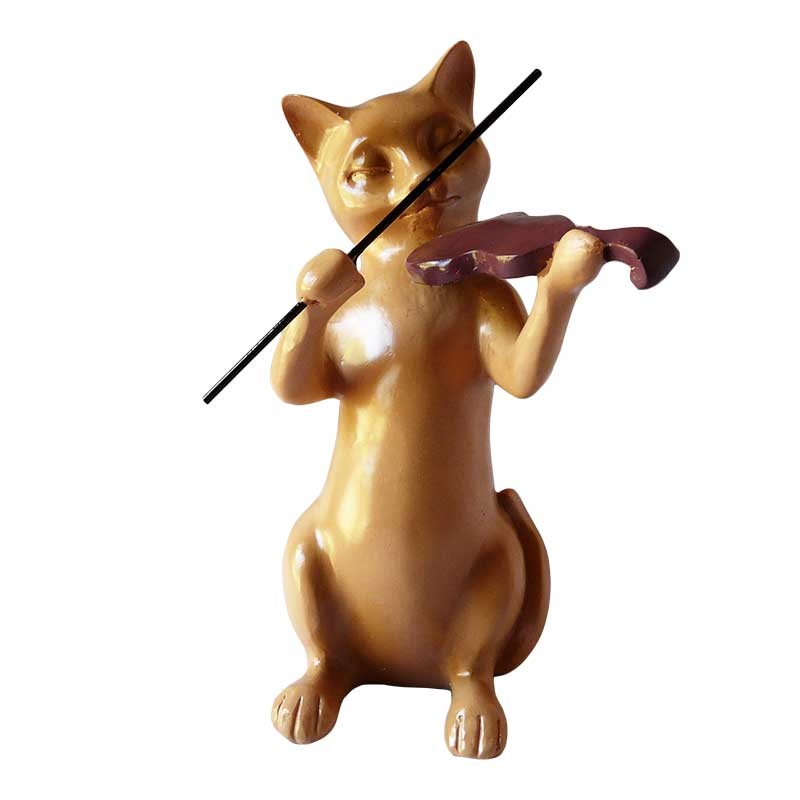 sculpture Chat violoncelliste